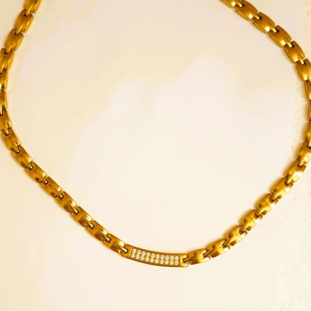 Titanium Magnetic Link Necklace 21